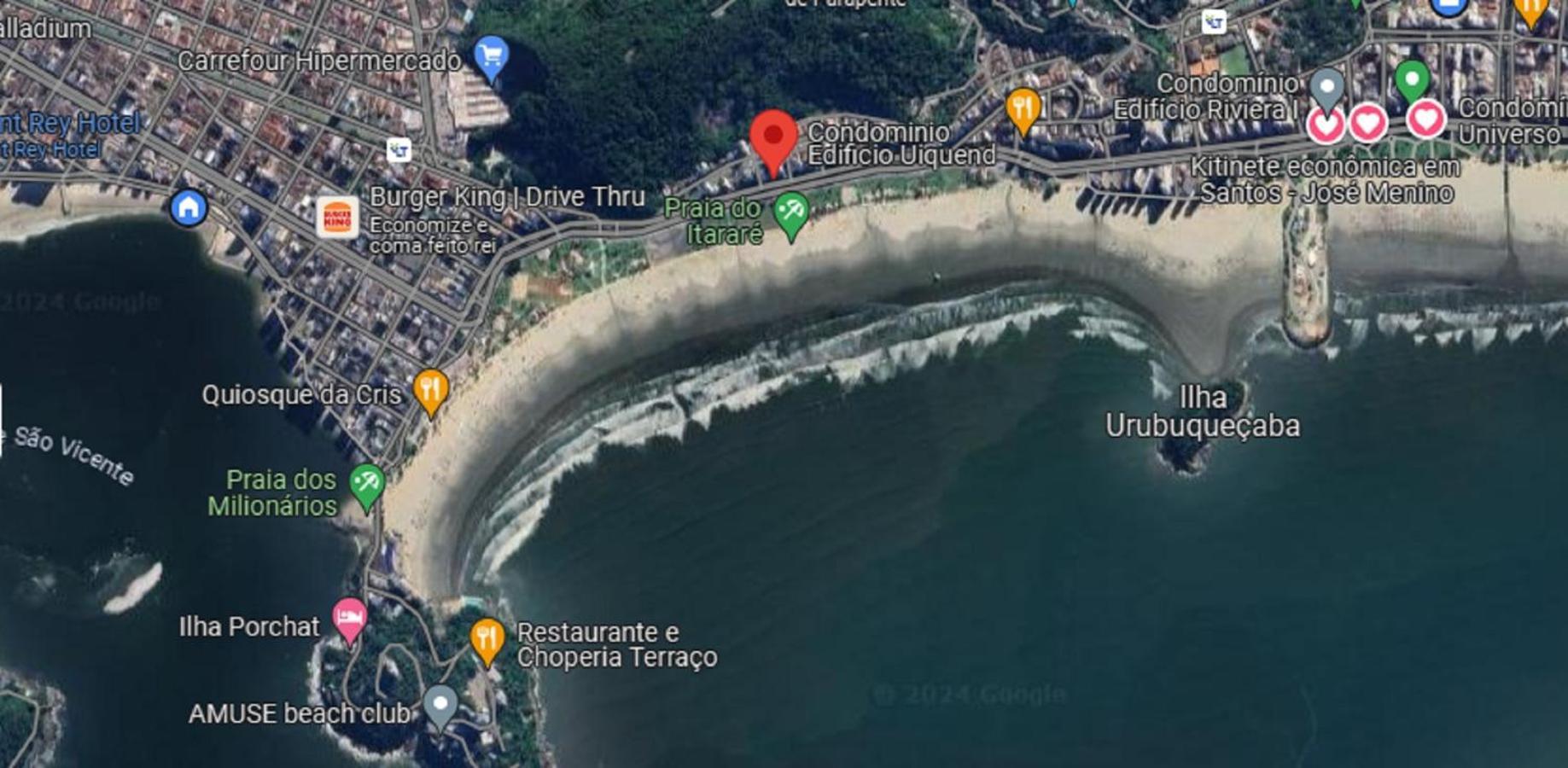Kitinete 1514 Com Vista Para O Mar São Vicente Eksteriør billede